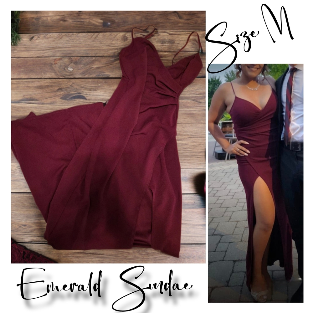 Emerald Sundae Deep Red Prom Dress